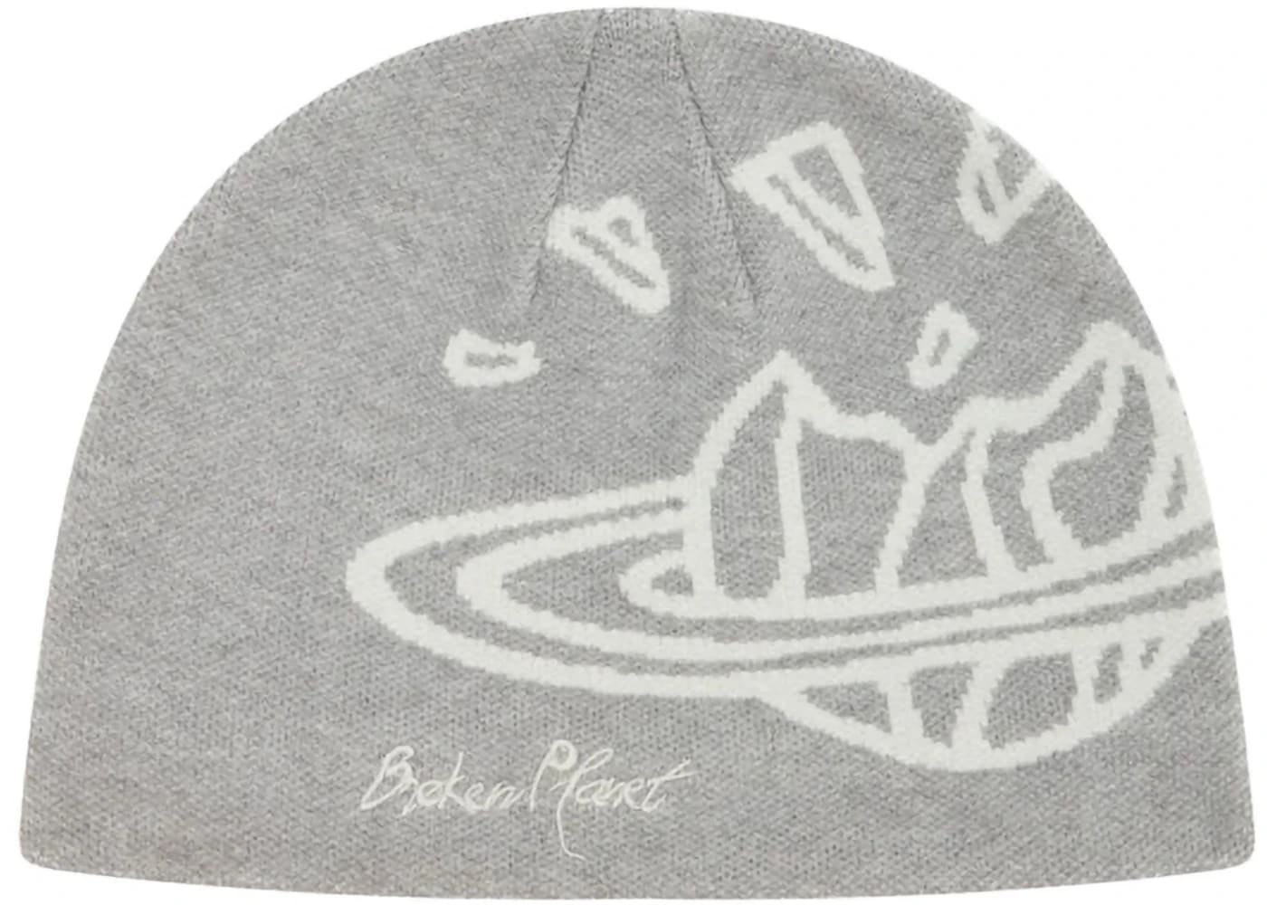 Broken Planet Logo Nylon Beanie Heather Grey