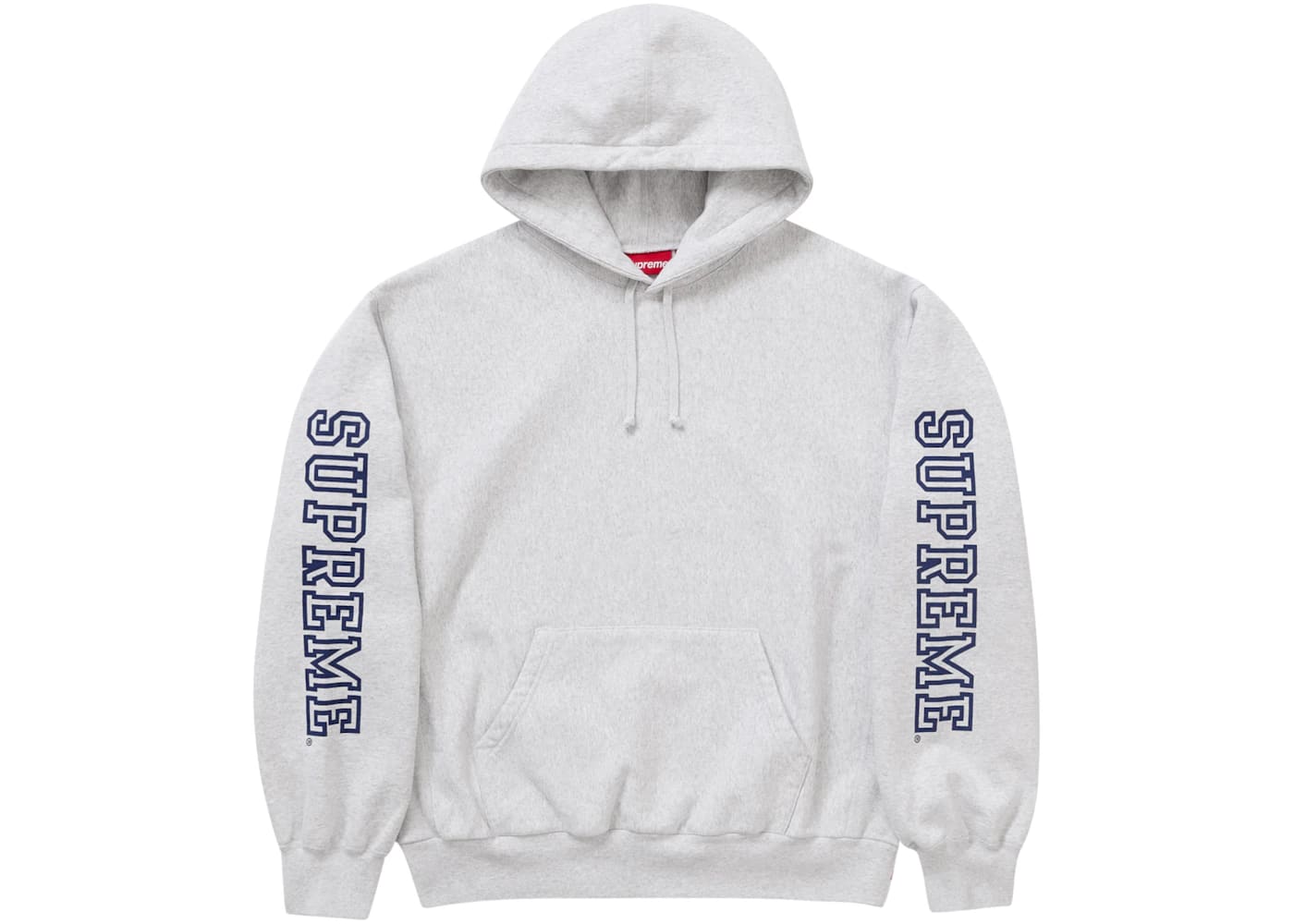 Supreme Collegiate Sleeve Hooded Sweatshirt Ash Grey