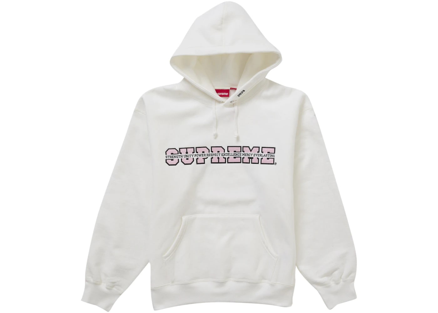 Supreme Collegiate Acronym Hooded Sweatshirt White