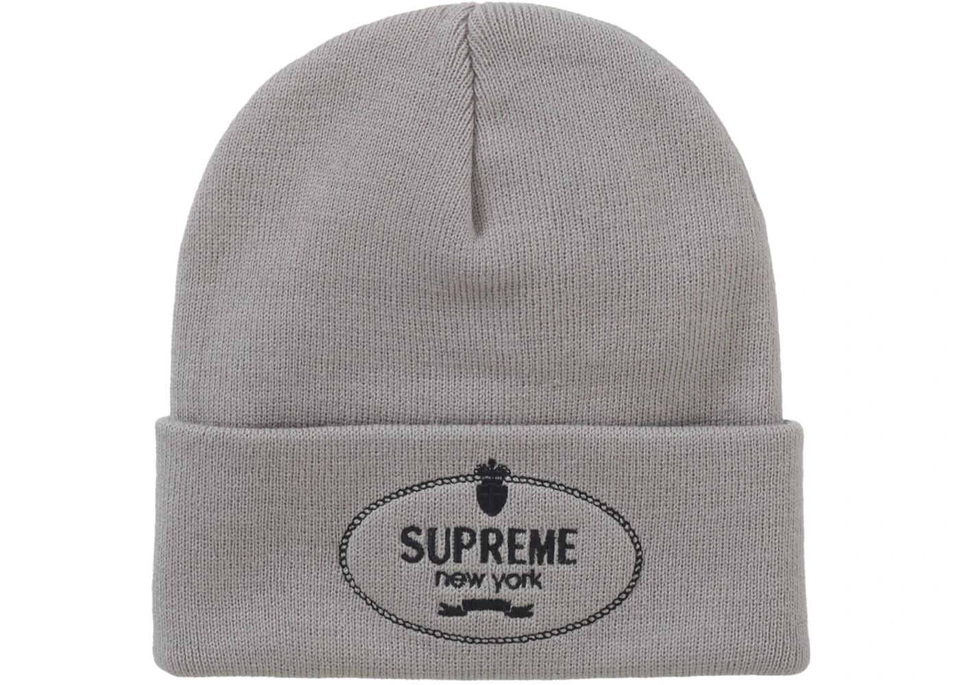 Supreme Crest Beanie Grey