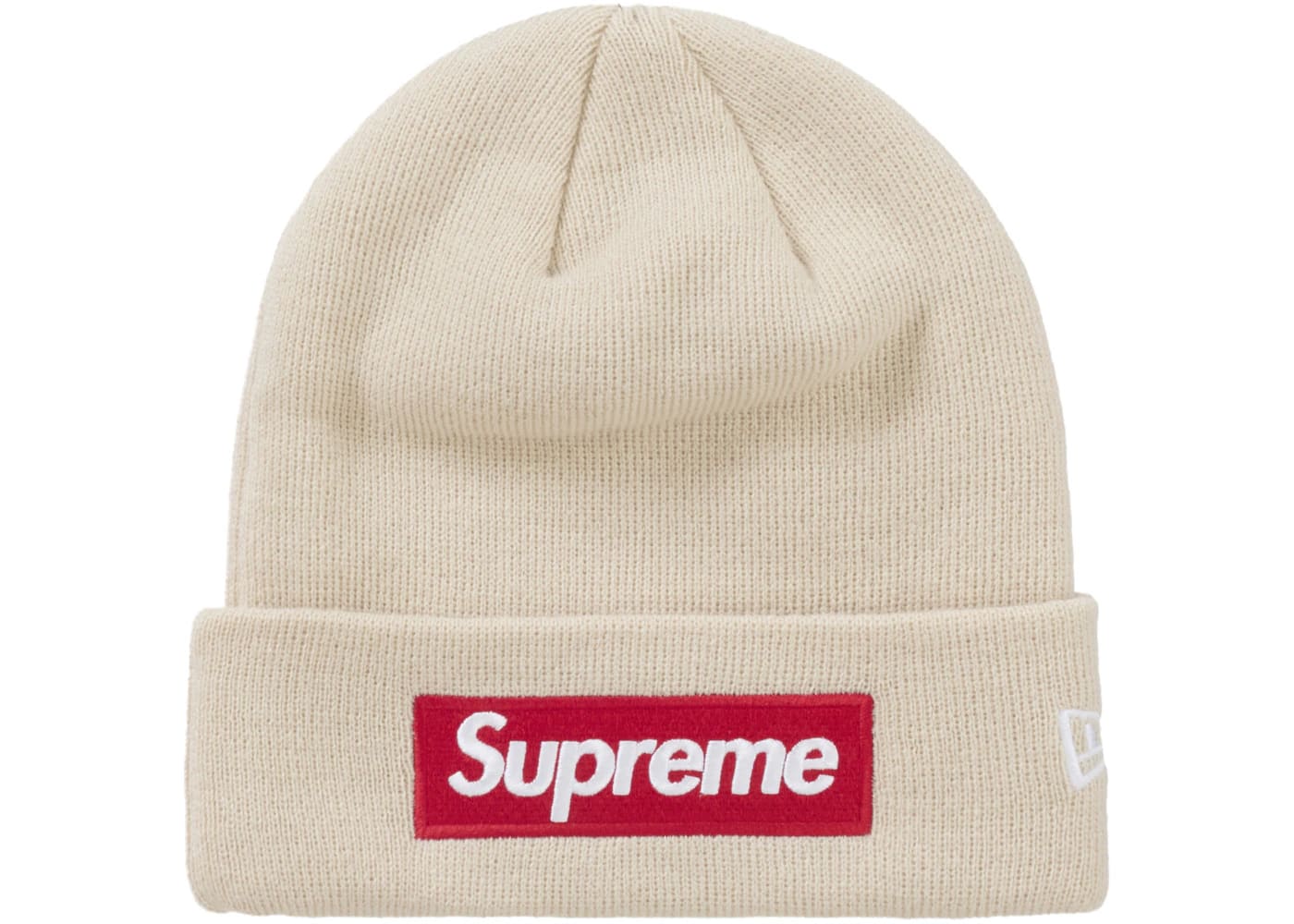 Supreme New Era Box Logo Beanie (FW24) Stone