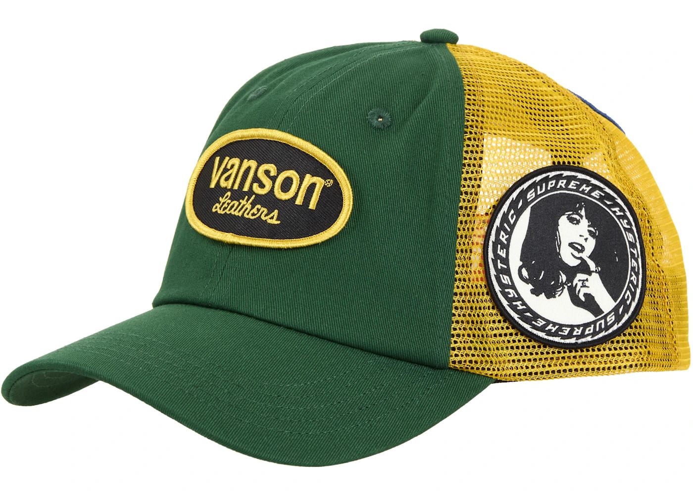 Supreme Hysteric Glamour Vanson Leather Mesh Back 6-Panel Green