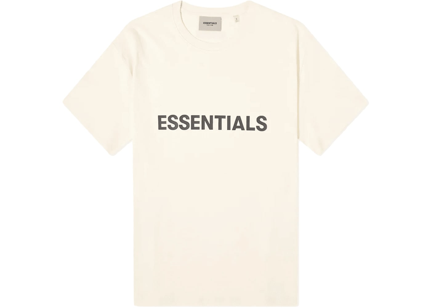 Fear of God Essentials Boxy T-Shirt Applique Logo Butter Cream