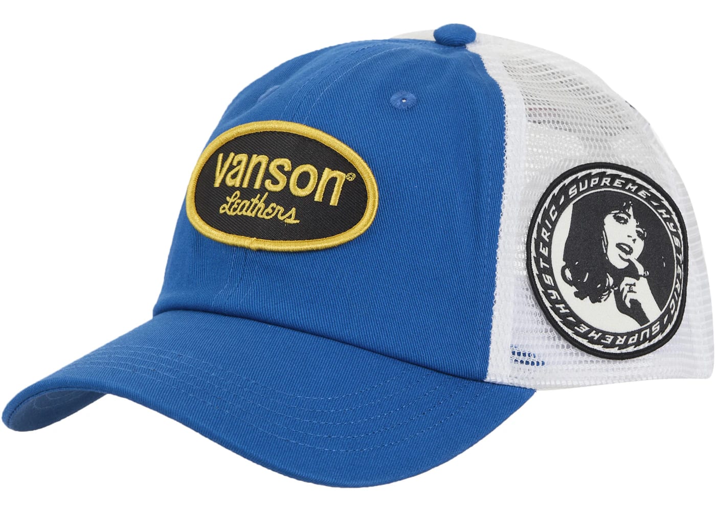 Supreme Hysteric Glamour Vanson Leather Mesh Back 6-Panel Blue